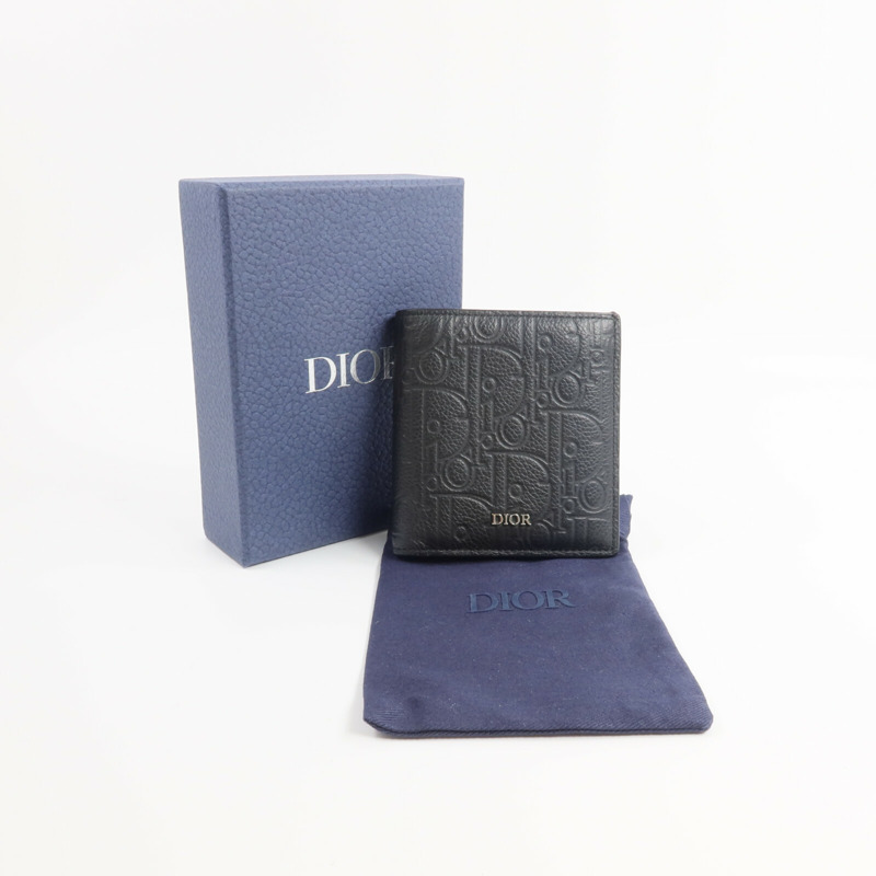 Dior 牛皮皮革Vertical Bifold Wallet錢包-16
