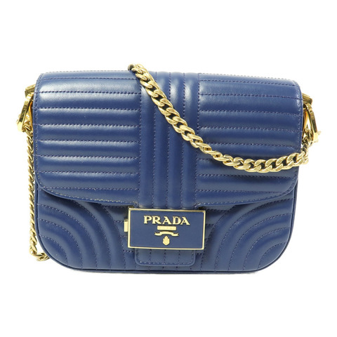 PRADA 牛皮皮革Shoulder Bag鏈帶肩背袋
