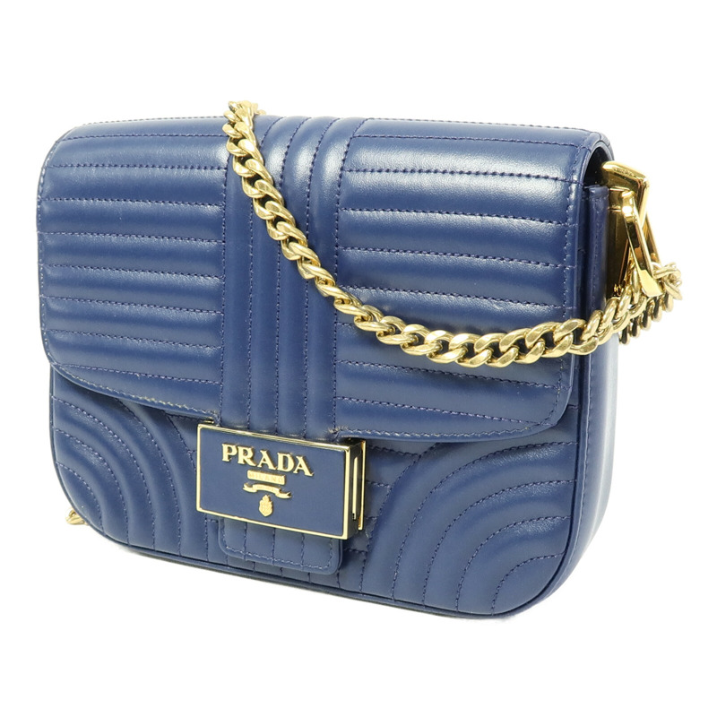 PRADA 牛皮皮革Shoulder Bag鏈帶肩背袋-1