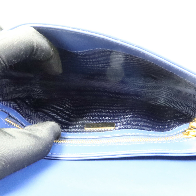 PRADA 牛皮皮革Shoulder Bag鏈帶肩背袋-4