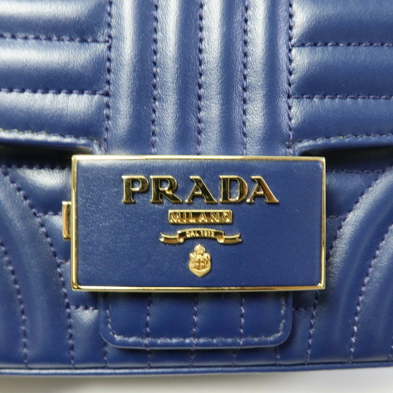PRADA 牛皮皮革Shoulder Bag鏈帶肩背袋-7
