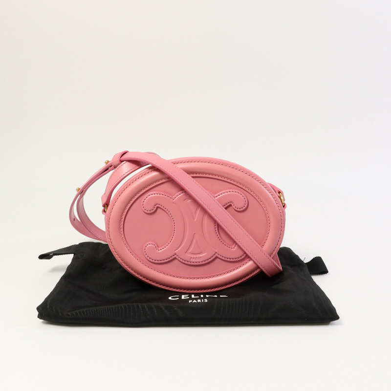 CELINE 牛皮皮革Cuir Triomphe Oval肩背袋-6