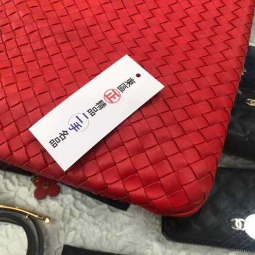 東區正精品㊣ BV BOTTEGA VENETA 紅色編織方形手提包 RZ0541-7