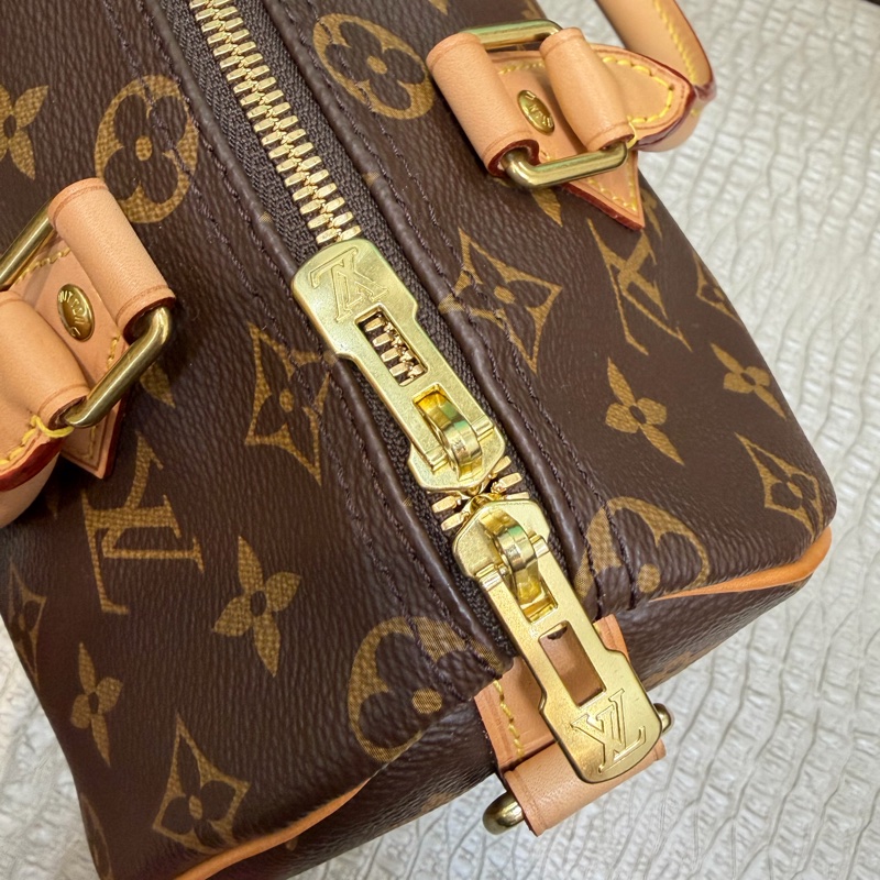 LV 原花金釦Speedy25手提斜背包M41113-6