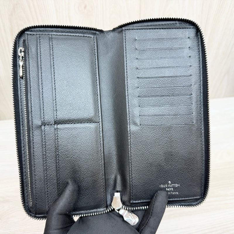 LV✨黑灰棋盤格拉鍊長夾N63095-9