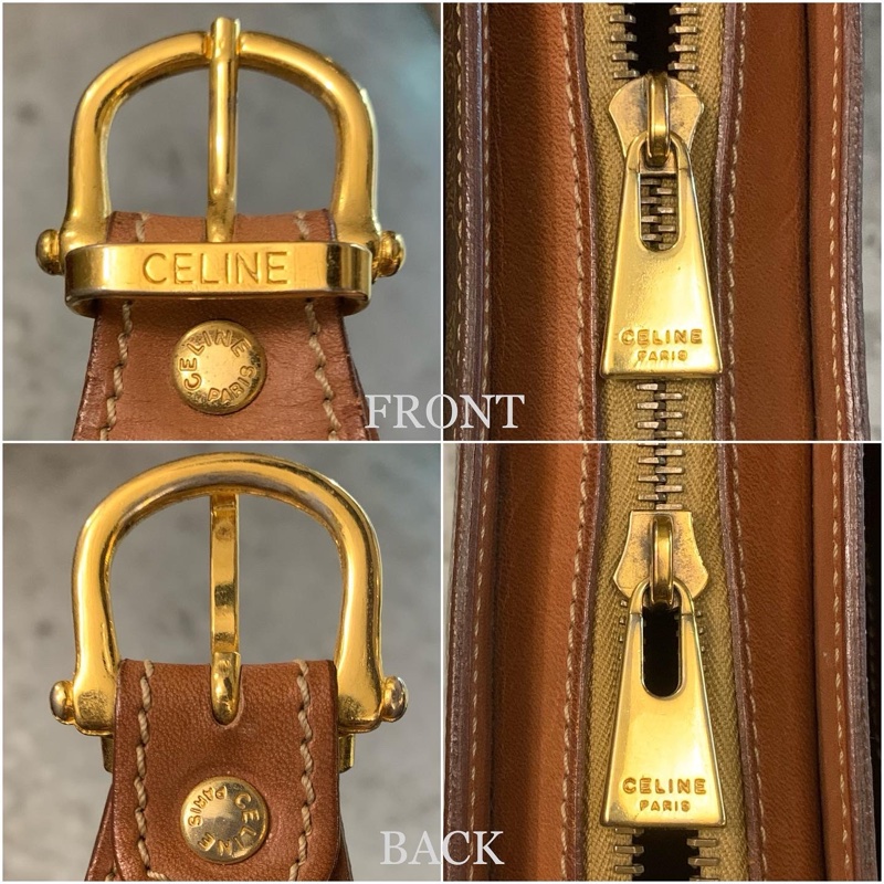 Celine Vintage Monogram Shoulder Bag With Gold Hardware 女裝馬蹄扣老花側/斜孭袋-5