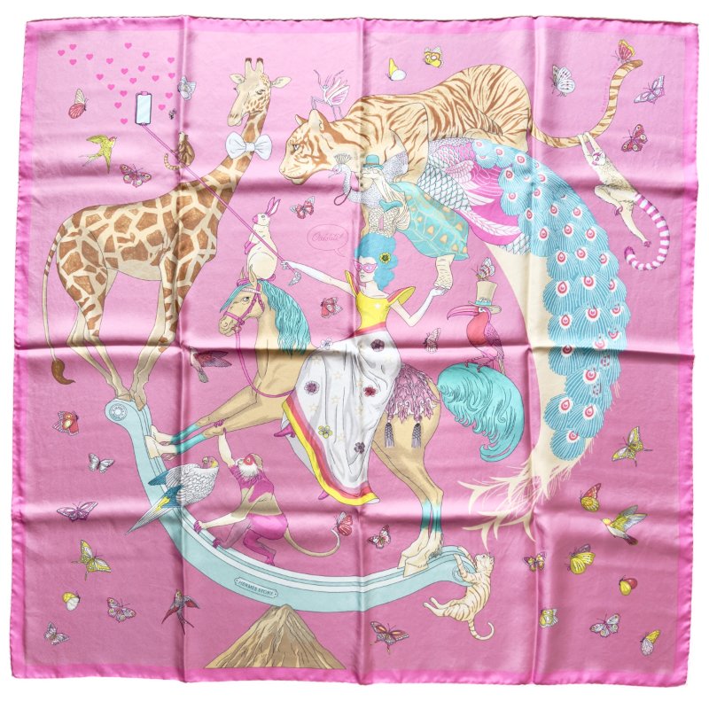 HERMES Hermes Story scarf 90 絲巾-0