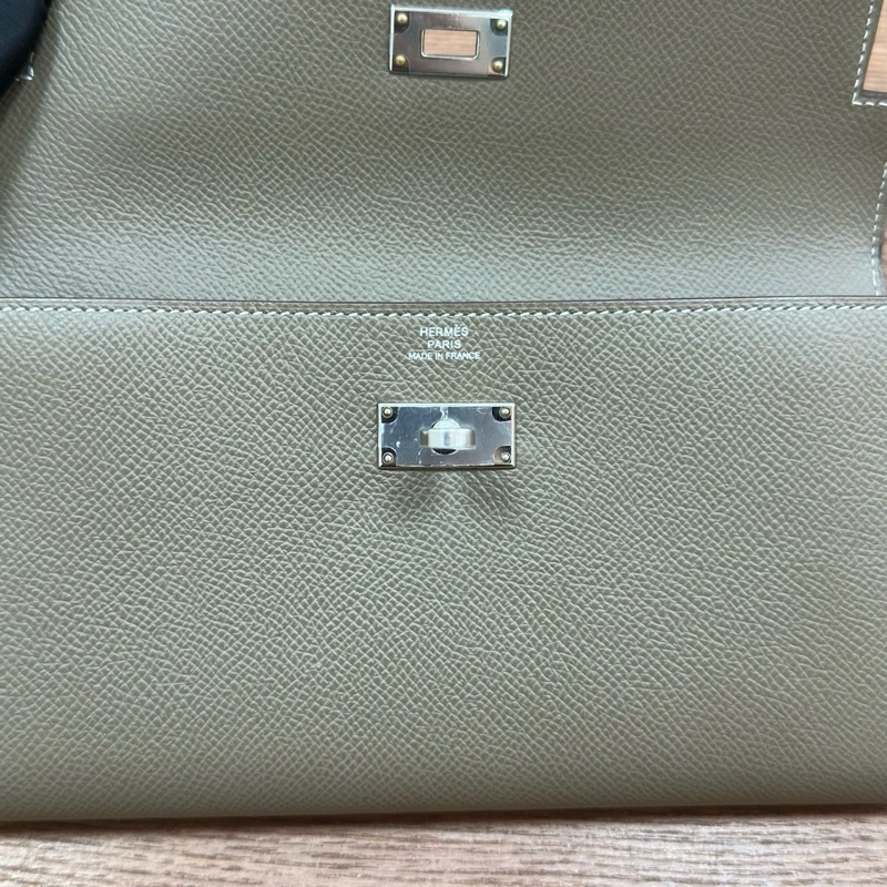 愛馬仕Hermes kelly錢包 kelly long 大象灰銀扣 epsom皮 D刻-12