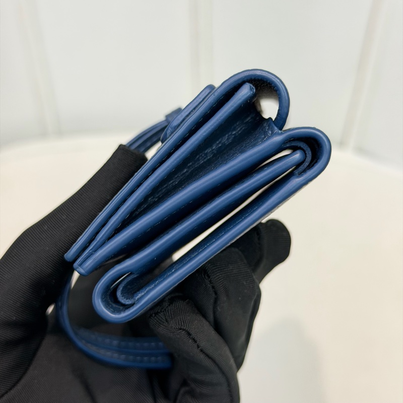 Balenciaga Neo Classic Petrol Blue 三折短夾 XC506-2