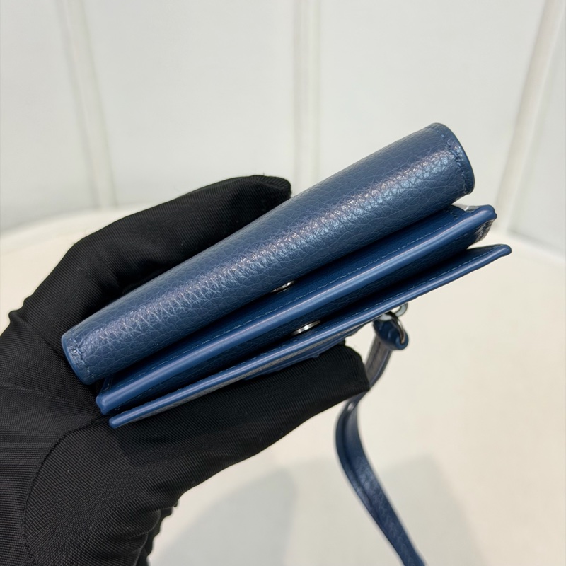 Balenciaga Neo Classic Petrol Blue 三折短夾 XC506-5
