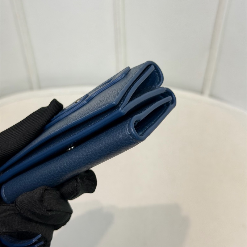 Balenciaga Neo Classic Petrol Blue 三折短夾 XC506-7