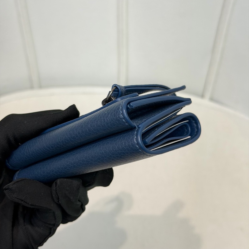 Balenciaga Neo Classic Petrol Blue 三折短夾 XC506-9