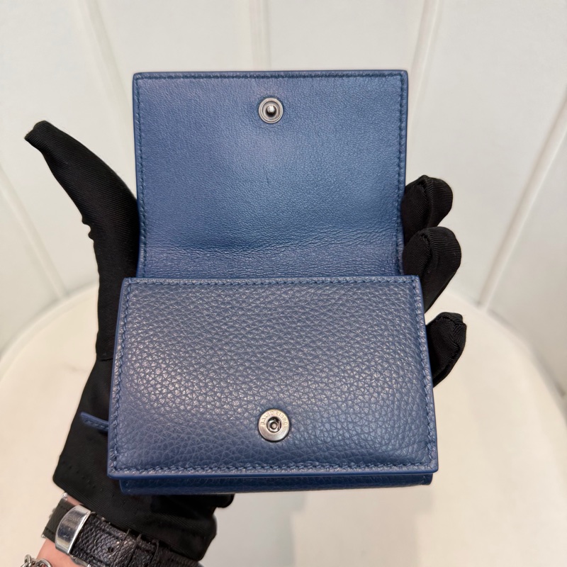 Balenciaga Neo Classic Petrol Blue 三折短夾 XC506-10