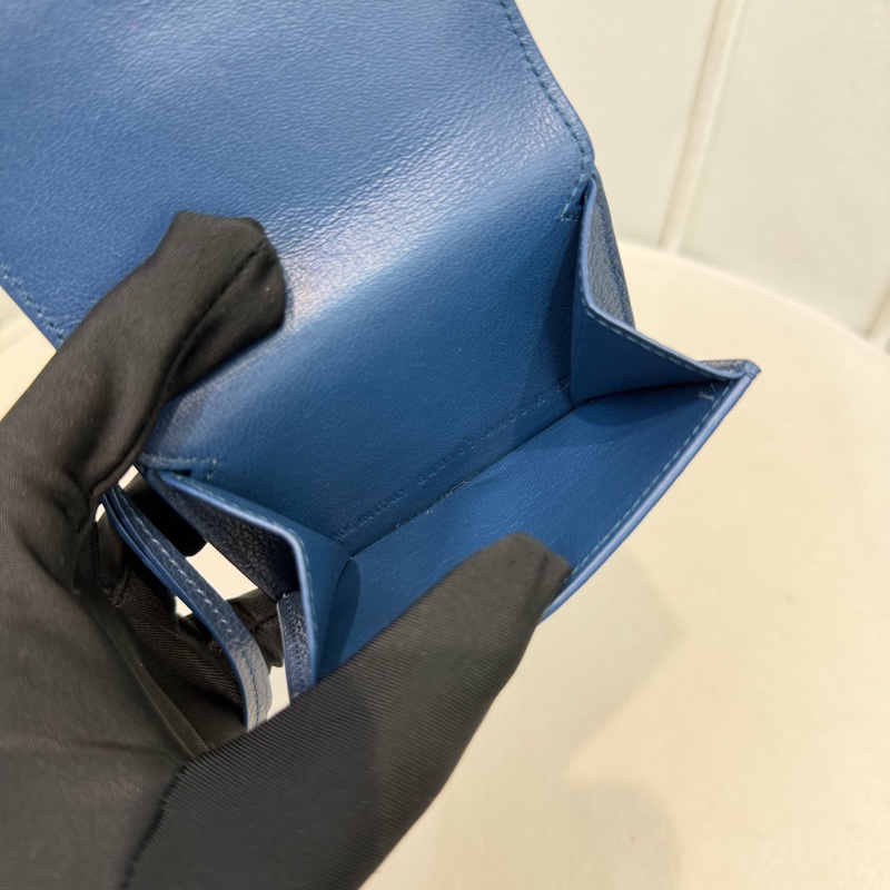 Balenciaga Neo Classic Petrol Blue 三折短夾 XC506-11