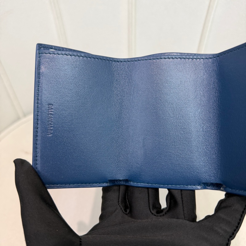 Balenciaga Neo Classic Petrol Blue 三折短夾 XC506-13