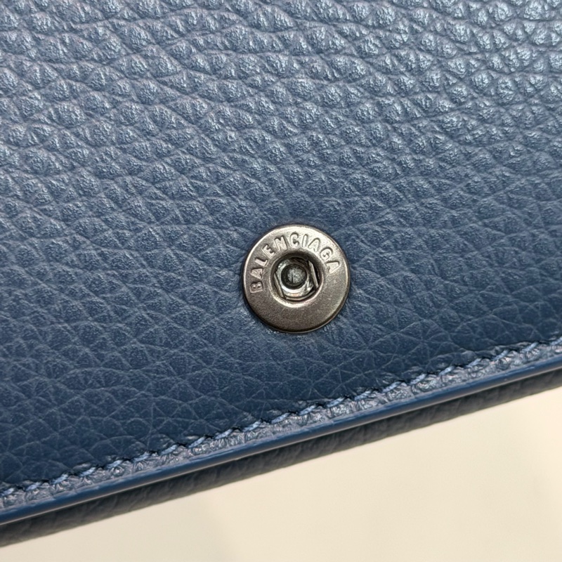 Balenciaga Neo Classic Petrol Blue 三折短夾 XC506-17