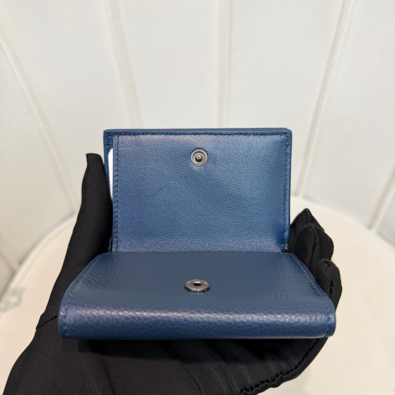 Balenciaga Neo Classic Petrol Blue 三折短夾 XC506-21