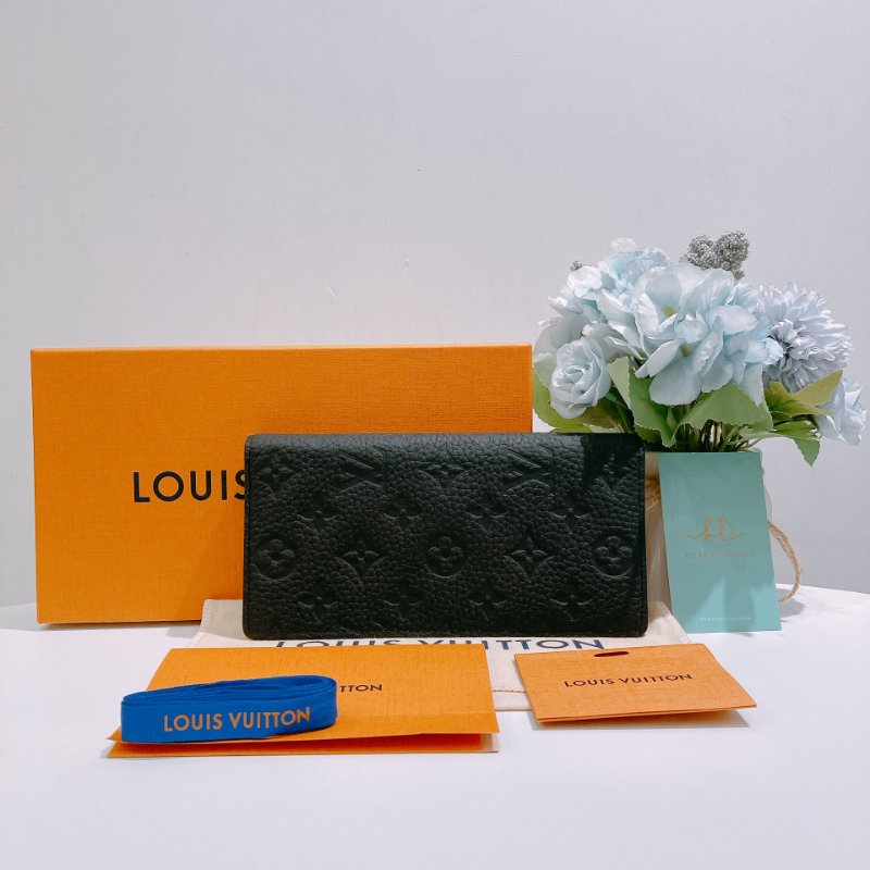TW4862 Louis Vuitton 路易威登 全黑 長款錢包 皮革压印M69038 Brazza Wallet Monogram Shadow Leather Black-15