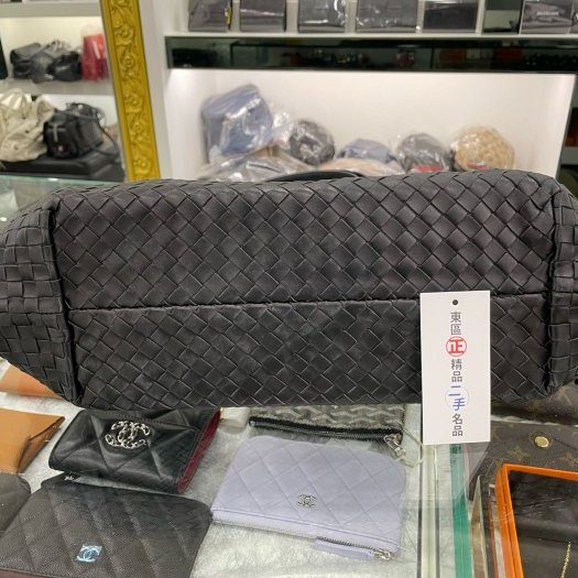 東區正精品㊣BV Bottega Veneta 162197 黑色全皮編織釦子肩背包手提包 RZ3529-4