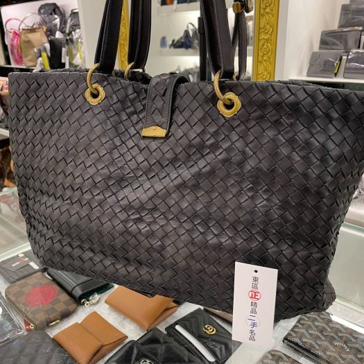東區正精品㊣BV Bottega Veneta 162197 黑色全皮編織釦子肩背包手提包 RZ3529-5