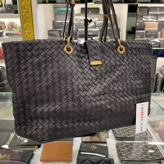 東區正精品㊣BV Bottega Veneta 162197 黑色全皮編織釦子肩背包手提包 RZ3529-6