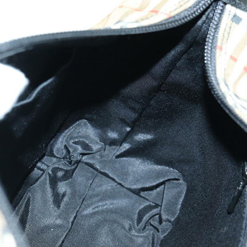 【日本直送】BURBERRY Nova 格紋手提包 帆布 米色 金色 正品 am11634V-17
