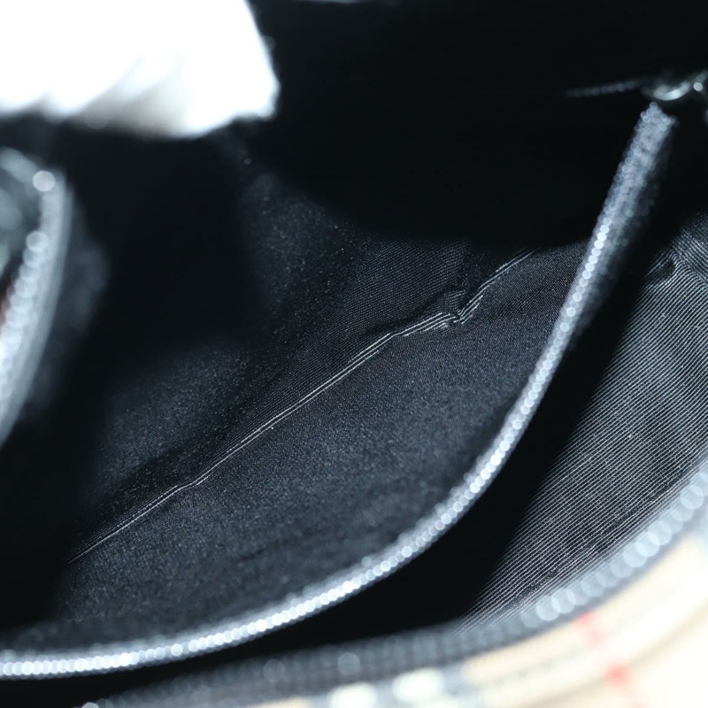 【日本直送】BURBERRY Nova 格紋手提包 帆布 米色 金色 正品 am11634V-20