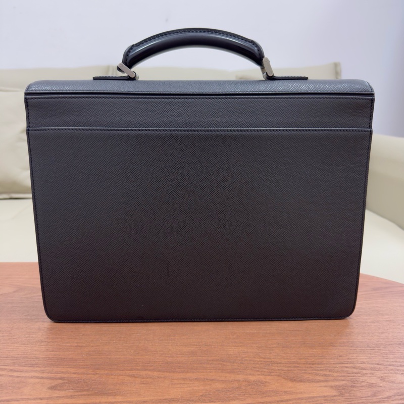 路易威登LOUIS VUITTON 男士公文包38cm 黑色銀扣 鑰匙在-1