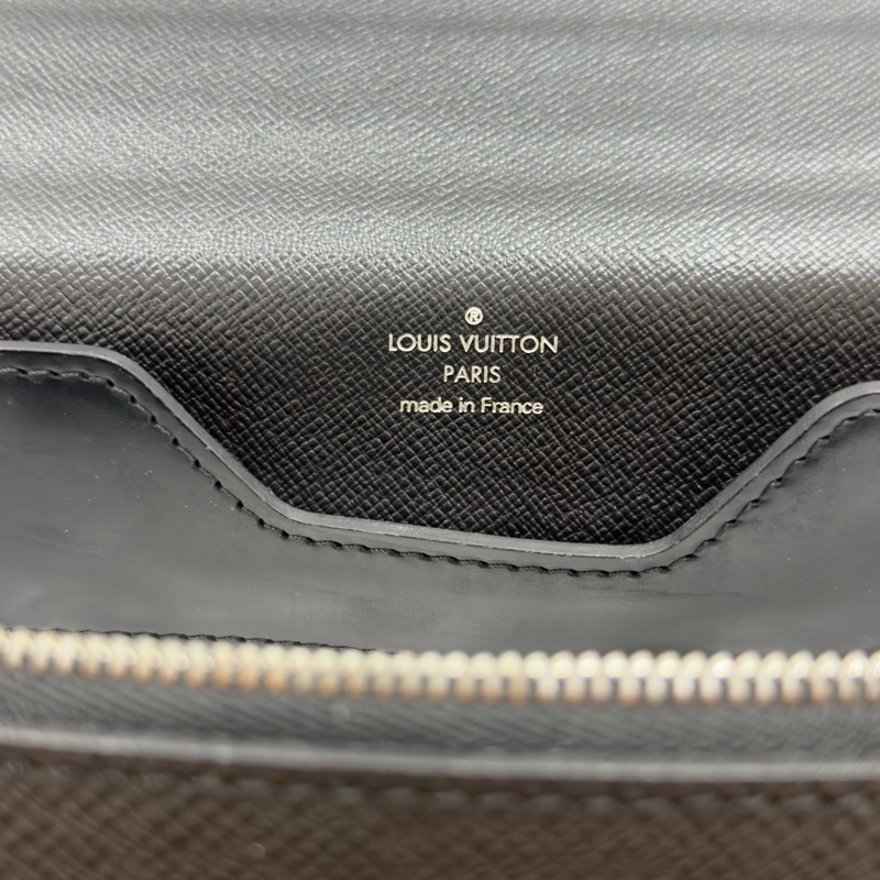 路易威登LOUIS VUITTON 男士公文包38cm 黑色銀扣 鑰匙在-13
