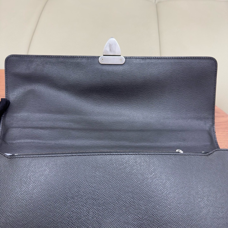 路易威登LOUIS VUITTON 男士公文包38cm 黑色銀扣 鑰匙在-14