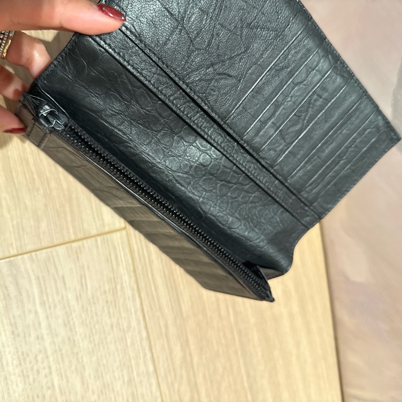 YSL 男士長夾 黑LoGo女生可用-4