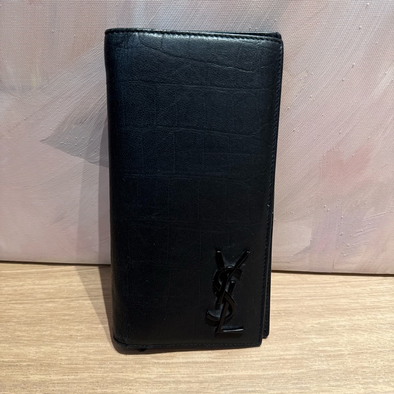 YSL 男士長夾 黑LoGo女生可用-5