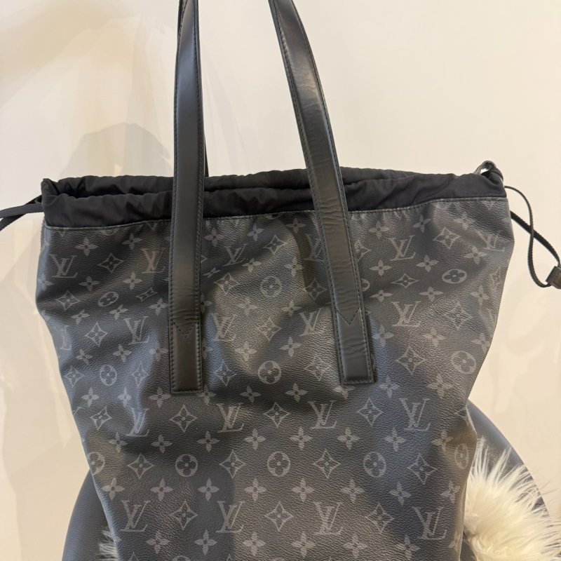 LV 老花束口抽繩托特包-3