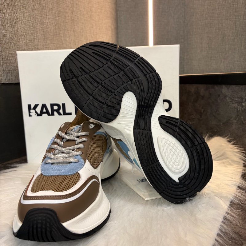 KARL 咖啡拚色運動鞋-4