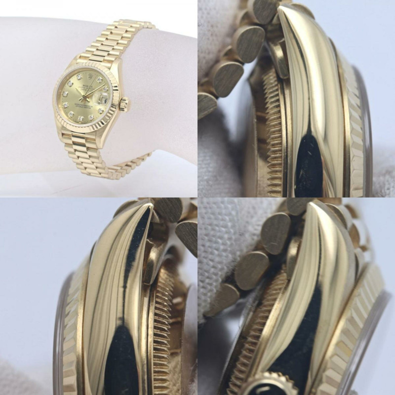 勞力士 Datejust 10P 鑲鑽 69178G 女士腕錶 18K 黃金 40367-6