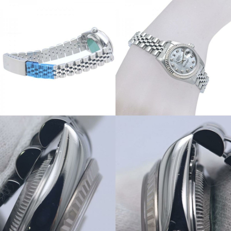 勞力士 Datejust 10P 鑲鑽 79174NG 女士腕錶 18K 白金 x 不鏽鋼 40365-5