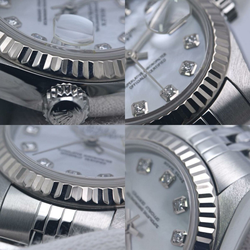 勞力士 Datejust 10P 鑲鑽 79174NG 女士腕錶 18K 白金 x 不鏽鋼 40365-7