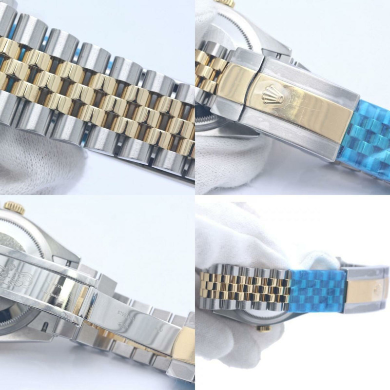 勞力士 Datejust 36 10P 鑲鑽銀質雕刻電腦腕錶 126233G 男士腕錶 18K黃金 x 不鏽鋼 40370-9