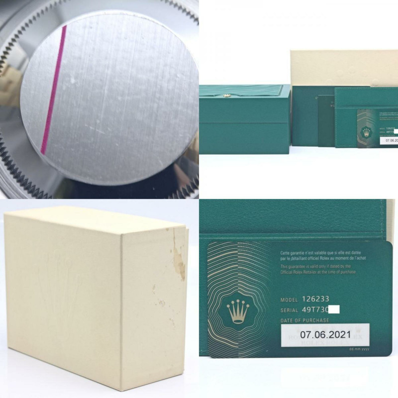 勞力士 Datejust 36 10P 鑲鑽銀質雕刻電腦腕錶 126233G 男士腕錶 18K黃金 x 不鏽鋼 40370-10