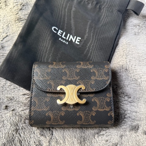 Celine 老花三折短夾