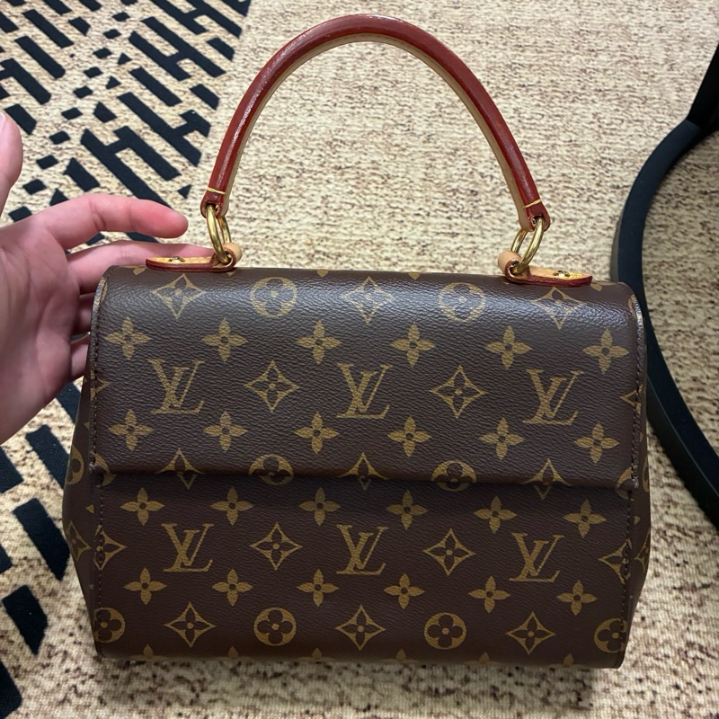 LV 老花克魯尼BB 純芯片款 經典老花配色 玫紅寬肩帶 內里乾淨 無任何磨損瑕疵-1