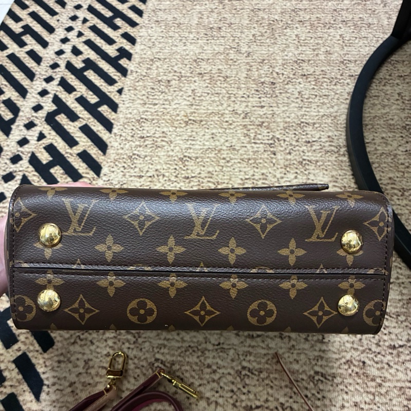 LV 老花克魯尼BB 純芯片款 經典老花配色 玫紅寬肩帶 內里乾淨 無任何磨損瑕疵-3