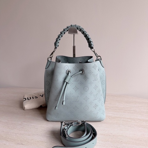 Louis Vuitton 路易威登淺藍色Muria水桶包 芯片款 底長25