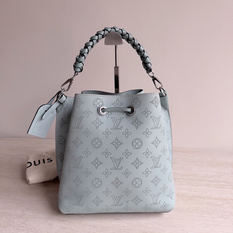 Louis Vuitton 路易威登淺藍色Muria水桶包 芯片款 底長25-1
