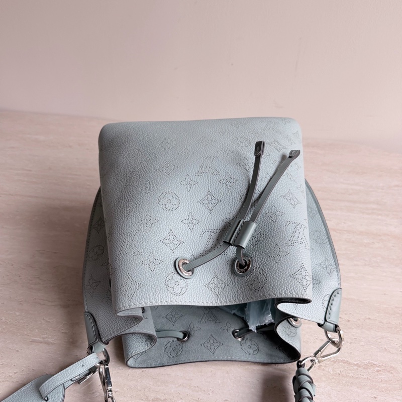 Louis Vuitton 路易威登淺藍色Muria水桶包 芯片款 底長25-4