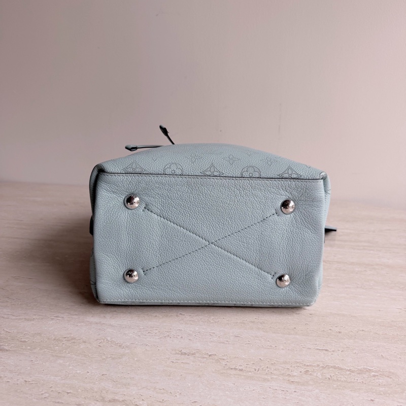 Louis Vuitton 路易威登淺藍色Muria水桶包 芯片款 底長25-5