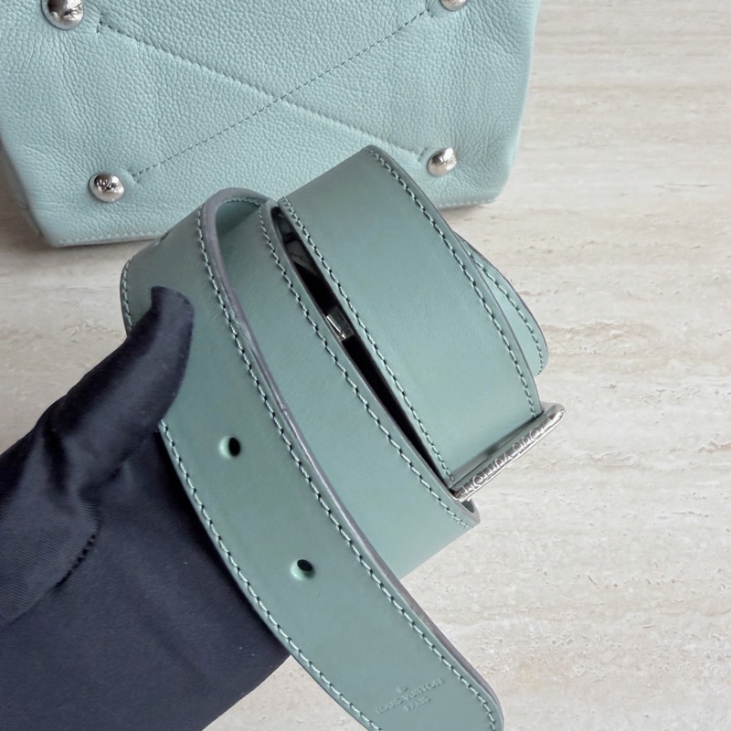 Louis Vuitton 路易威登淺藍色Muria水桶包 芯片款 底長25-6
