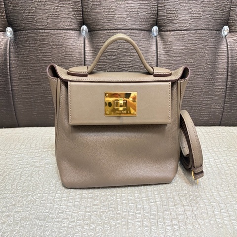 Hermes 大象灰Evercolor金釦Mini 2424