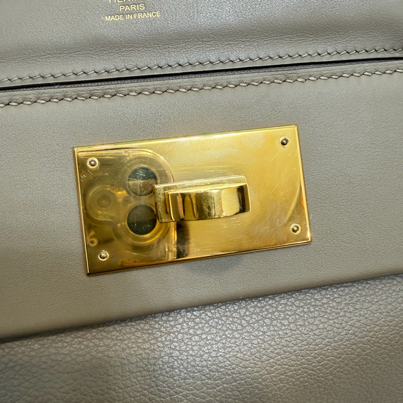 Hermes 大象灰Evercolor金釦Mini 2424-12