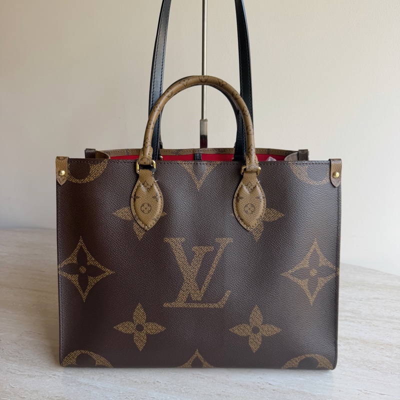 Louis Vuitton路易威登Onthego中號老花托特包+芯片 底長35cm-1